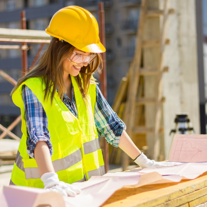 Female construction worker